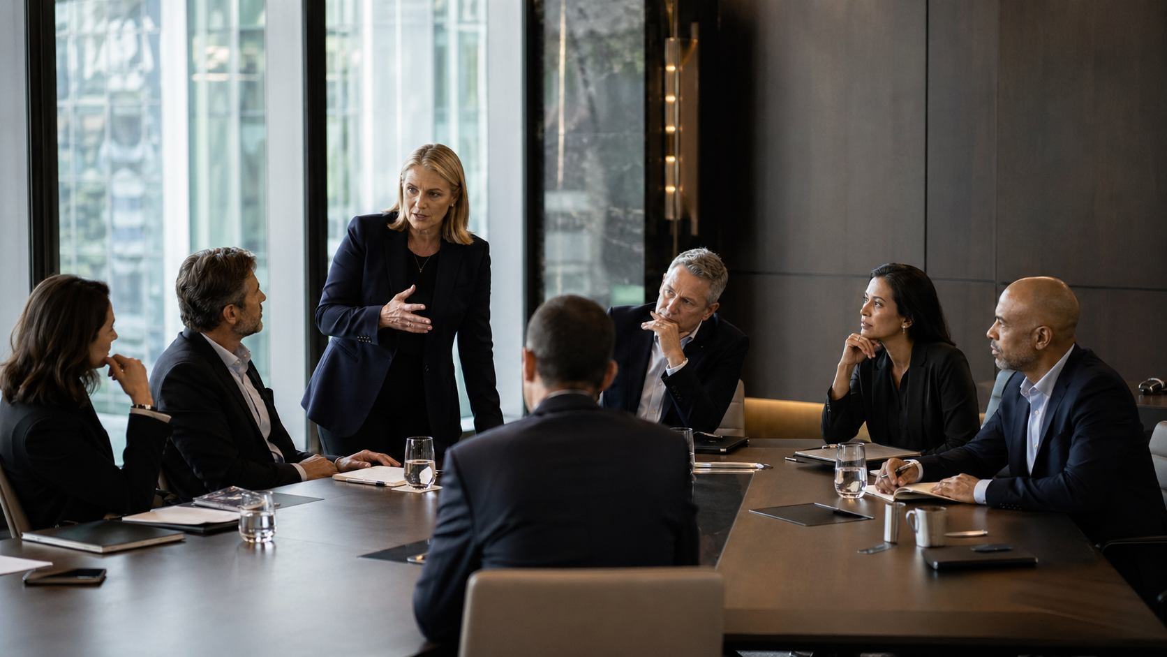 Equipo directivo en sesión de trabajo